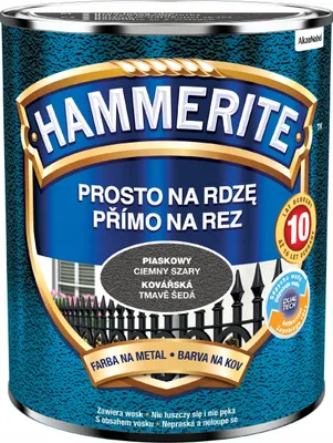 Immagine prodotto di Vernice antiruggine per metalli, da applicare direttamente sulla ruggine, effetto sabbia, grigio scuro, 0,7 l