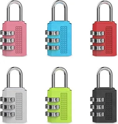 Obrázek produktu pro Zámek s 6 číslicemi – resetovatelný 3místný číselný zámek pro kufry, skříně a batohy.