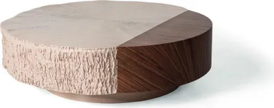 Obrázek produktu pro konferenční stolek moderní nábytek do obývacího pokoje design kulatý tvar dřevo