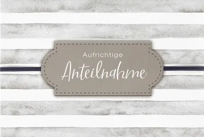 Produktbild von Trauer – Beileid - Kondolenzkarte im Format 11,5 x 17 cm mit