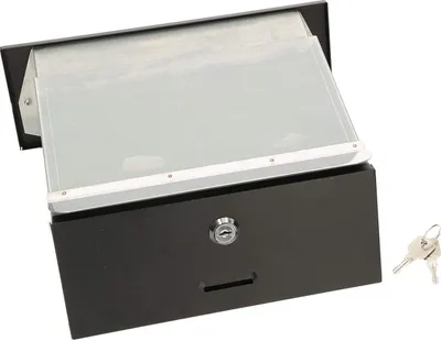 Produktbild von Einbaubriefkasten mit einstellbarer Tiefe für Wände und Zäune - Schwarz