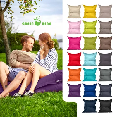 Produktbild von Green Bean® Sitzsack "Square" XXL 140x180cm mit 380 Liter EPS Perlen - Riesensitzsack für Kinder & Erwachsene - Lila