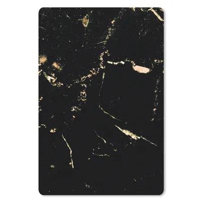 Produktbild von MuchoWow® Mauspad Mousepad Marmor - Limette - Schwarz - Gold 18x27 cm - Mousepads - Maus Mat - Pad - Mausunterlage - Gadgets und Trends