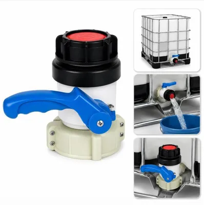 Produktbild von IBC Adapter Kugelhahn, DN50 15mm, Absperrventil für IBC-Container, Tankablasshahn, Auslassventil, geeignet für Tanks, Wassertanks und Regenfässer