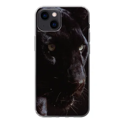 Produktbild von MuchoWow® Handyhülle Schutzhülle Hülle für iPhone 13 mini Panther - Tier - Schwarz Silikon Softcase Handy Hülle - Softcase