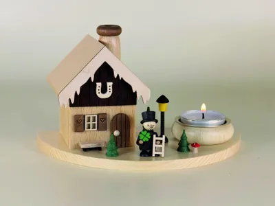 Produktbild von Rauchhaus Glücksbringer mit Schornsteinfeger (10,5cm) von Ullrich Kunsthandwerk