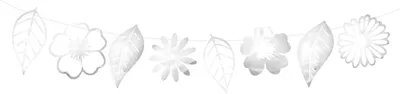 Produktbild von Oblique Unique Blumen Girlande Hochzeit Geburtstag Frühling Sommer Party Deko - silber