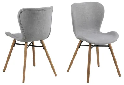 Productafbeelding van Eetkamerstoel Zaria Lichtgrijs - Giga Living- Set van 2