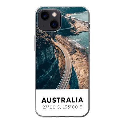 Produktbild von MuchoWow® Handyhülle Schutzhülle Hülle für iPhone 13 mini Australien - Meer - Schnellstraße - Sommer Silikon Softcase Handy Hülle - Softcase