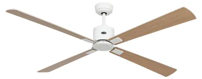 Image de Ventilateur de plafond à basse consommation avec télécommande Eco Neo III WiFi 152 cm Blanc pales Érable / Hêtre