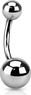 Produktbild von Bauchnabelpiercing Bananabell Piercing Nabelpiercing RosèGold Chirurgenstahl 8 mm Kugeln 4x6 mm Ø