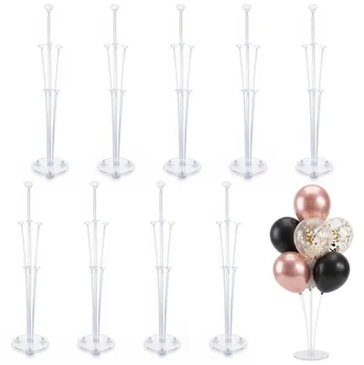 Productafbeelding van Omgoods - Set van 10 Herbruikbare Ballonhouders met Zuignappen voor Feestdecoratie