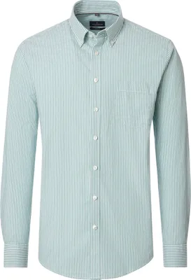 Produktbild von CASAMODA Herren Freizeithemd Button-Down Comfort Grün gestreift XL