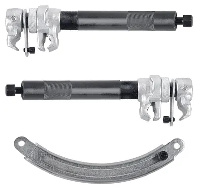Image de Jeu d'outils universel pour ressorts – outil pour ressorts de suspension et amortisseurs – pour ressorts hélicoïdaux – réparation automobile – avec mallette de rangement