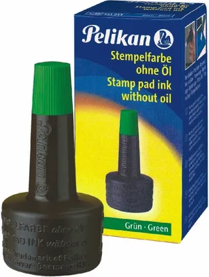 Produktbild von Stempelfarbe ohne Öl grün Packung mit 10 Stück