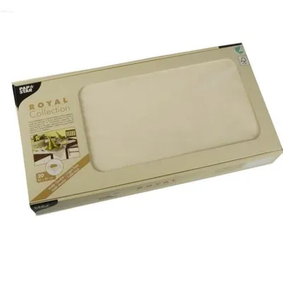 Produktbild von Papstar Mitteldecken, Tissue "ROYAL Collection" 80 cm x 80 cm champagner, 5 x 20 Stück