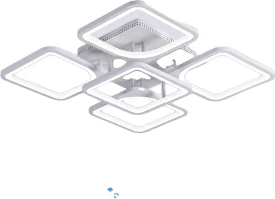 Produktbild von Deckenleuchter, modernes Design, intelligente Steuerung, 4+1 Weiß