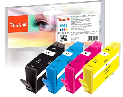 Produktbild von Peach Multipack H903 - PI300-760 kompatibel mit HP Nr. 903 T6L99AE T6L87AE T6L91AE T6L95AE