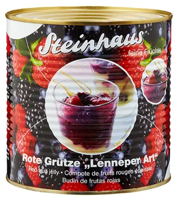 Image de Steinhaus Rote Grütze Lenneper Art fruits fins en boîte 2650ml