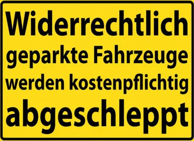 Immagine prodotto di vianmo Insegna in legno 30x40 cm Widerrechtlich geparkte Fahrzeuge