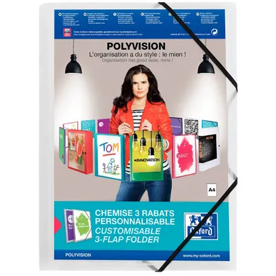 Zdjęcie produktu dla Oxford Eckspannermappe polyvision A4 mit 3 Klappen