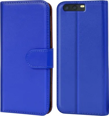 Produktbild von Conie Klapp Tasche für Huawei P10 Kartenfach Rundumschutz Hülle in Blau