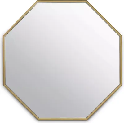 Produktbild von Casa Padrino Luxus Edelstahl Wandspiegel Messing 97 x 4 x H. 90 cm - Wohnzimmer Spiegel - Schlafzimmer Spiegel - Garderoben Spiegel - Luxus Möbel - Luxus Einrichtung