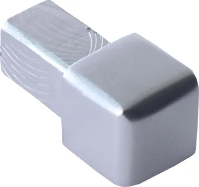 Produktbild von Dalsys Endstück für Fliesenschiene Quadratprofil Aluminium (eloxiert) Chrom glänzend 8mm, Fliesenprofil