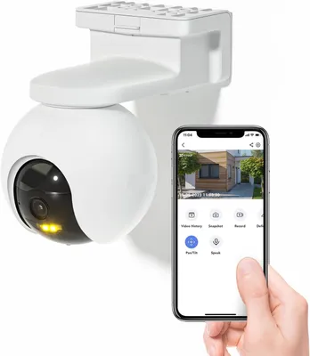 Zdjęcie produktu dla Kamera monitoringu zewnętrzna - kamera WiFi - monitoring wizyjny - bezprzewodowa - 10400 mAh
