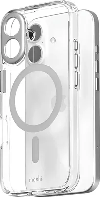 Produktbild von Moshi iGlaze MagSafe - iPhone 16 Tasche (Luna Silber)