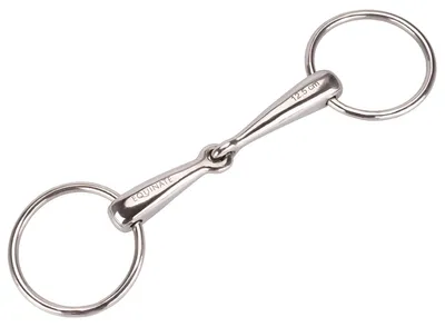 Zdjęcie produktu dla Wędzidło zwykłe Equinate ze stali nierdzewnej 18 mm pojedynczo łamane 14,5 cm