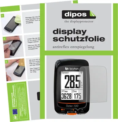 Produktbild von 3x Schutzfolie für Bryton Rider 100 matt Displayschutzfolie Folie Display Schutz dipos