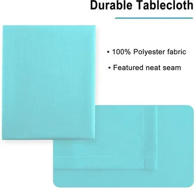 Produktbild von Ibenzoa® Tischdecke 140 x 200 cm – Polyester mit Lotus-Beschichtung, wasser- & fleckenabweisend, für innen & außen, elegante Tafeldeko