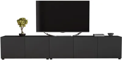 Zdjęcie produktu dla Szafka rtv pod telewizor 250cm 250 czarny mat nowoczesna