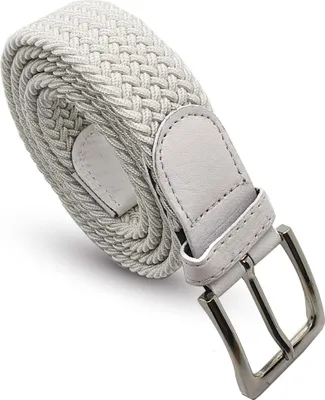 Produktbild von Komfortabel Elastische Geflochtener Stretch Gürtel - Stretchbelt - Stoffgürtel - Gürtel Flecht - Damen und Herren – undefined / Weiß