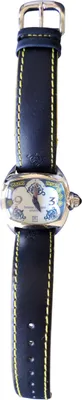 Produktbild von Bruno Banani Armbanduhr Edelstahl Lederband Silber Weiß - BR20521