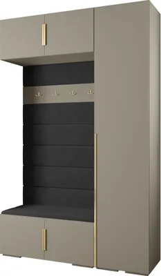 Produktbild von MEBLE KRYSPOL Inova 1 Möbelset Garderobe, 236,7x150x47cm - Kaschmir, Manila 18, Gold
