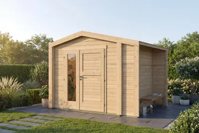 Produktbild von Gartenhaus Killarney, 300x250cm, Naturbelassen, 28mm