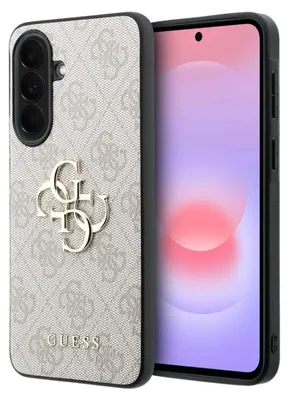 Obrázok produktu pre Guess kožený kryt 4G s kovovým logom pre Samsung Galaxy A37 5G ružový