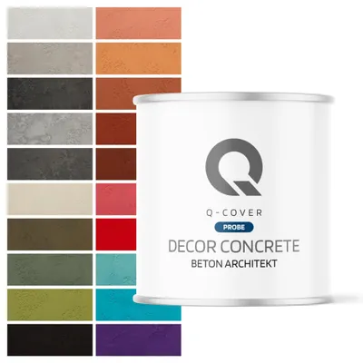Produktbild von Beton Architekt  Dekorativerputz Gebrauchsfertige Betonmasse Betonoptik Dekoratives Beton Innen Muster 2,5 kg Q-Cover