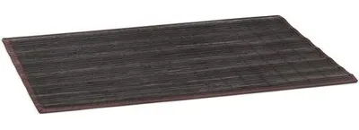 Produktbild von Famanu Badmatte 80 x 50 cm – Badematte aus Holz mit rutschfester Unterseite, schwarz