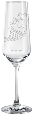 Produktbild von Mr. & Mrs. Panda Champagnerglas Wassermann Astrologie - Transparent - Geschenk, Sektflöte, Sternzeichen, Glas, Geburtstagsgeschenk, Sektglas, graviertes, Sektkelch