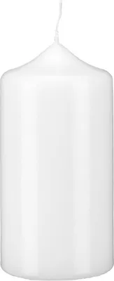 Produktbild von Spitzkopf Stumpen Kerzen Weiß 25 x Ø 8 cm, 6 Stück
