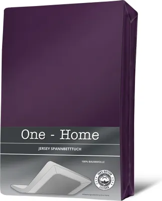 Produktbild von Jersey Spannbettlaken Spannbetttuch Baumwolle 90x200 140x200 180x200 & Topper..., Größe:140 - 160 x 200 cm, Farbe:Lila