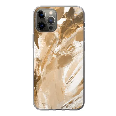 Produktbild von MuchoWow® Handyhülle Schutzhülle Hülle für iPhone 13 Pro Farbe - Gold - Beige Silikon Softcase Handy Hülle - Handy-Tasche