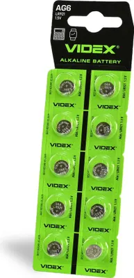 Obrázek produktu pro VIDEX AG6/LR921 alkalické baterie v blistru 10 kusů.