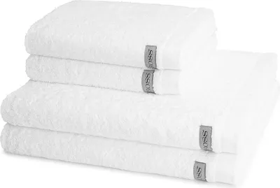 Produktbild von Ross Sinfonie 2 X Handtuch 2 X Duschtuch im Set Walkfrottee aus reiner Baumwolle 500 g/m², Hohe Saugkraft und flauschig weicher Griff, Gewebte Bordüre für elegante Optik