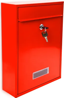Image de relaxdays 10017415_47 relaxdays Briefkasten Design rot