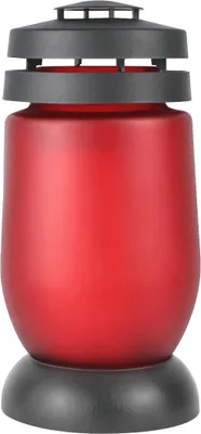 Produktbild von Bolsius Grablaterne Satin rot 224/110 mm