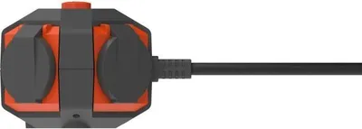 Produktbild von Power Globe, IP44 Wasserdicht, 4 Steckdosen, Schalter, 3m Kabel HO7RNF 3G1,5